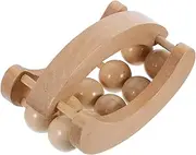 CALLARON 10 Wooden Dual Row Bead Massager Handheld Therapy Tool for Back Muscle Relaxation Portable Manual Massager for Home Office and Travel Pressure Massage