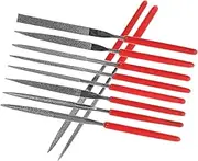 10-piece Mini Metal Needle Files Set Diamond File Kit for Jewelry Titanium Coating Versatile for Glass Wood Stone