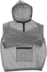 Outdoors Mosquito Jacket Bug Jacket with Hood for Men and Women Mosquito Net for Gardening Outdoor Protection from Bugs Flies Gnats Grey Size Xxl