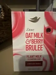 Dove Moisture Marvel Oat Milk & Berry Brulee Plant Milk Bar Soap -- 5 oz -- New!