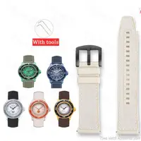 在飛比找蝦皮購物優惠-適用於 Blancpain X S-Watch 聯名品牌的耐