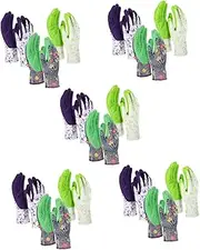 Kisangel 6 Pairs Floral Gloves Gardening Gloves Womens Work Gloves Work Gloves Men Work Gloves for Men Work Gloves Women Garden Gloves Mens Working Gloves Work Gloves for Women