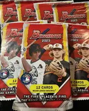 2023 BOWMAN BASEBALL RETAIL 7 PACK LOT 12 CARD VERSION FULLODDS JACKSON HOLLIDAY