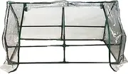 Garden Mini Greenhouse Cover, Portable Small PVC Plastic for Small Garden Clear Tent Tomato Greenhouse with Roll-up Doors for Indoor Outdoor Plants，Plants Shelves(No Frame)