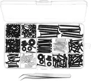 [Cheerock] Guitar Screws Kit for Electric Guitar Bridge, Pickup, Pickguard, Tuner, Switch, Neck Plate, 254 Pieces Guitar DIY Kit with A Elbow tweezers (9 Types)