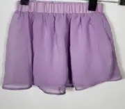 Danskin Girls Size Small (4-6) Lavender Pull on Wrap Skirt NWT