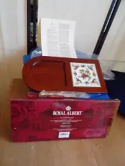 Royal Albert OCR 17" Wood Cheese Tray Serving Board w/Knife #28832701 - NIB