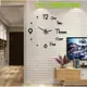 『立體壁貼時鐘』3D立體靜音 創意 時鐘 簡約 時鐘 客廳高 時尚掛鐘 立體裝飾牆貼掛表