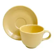 Fiesta Yellow Cup and Saucer Homer Laughlin Coffee Tea Set