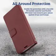 iPhone 15 Flip Diary Case Cover with Card Holder - Convertible to Media Stand, Magnetic Clasp Closure, Drop Tested, Soft and Strong PU Leather with Front Screen Cover - Mint