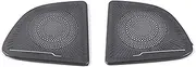 Rynplex Car Speaker Cover Stainless Door Loudspeaker Sound Pad Trim Frame Sticker Interior Accessories, for Peugeot, 2008 P24 2019-2021 Car Speaker Trim(Black with Logo A)