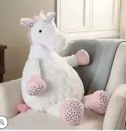 NWT BumbleBella by Jill Martin XL 26" Plush Animal Buddies WHITE UNICORN