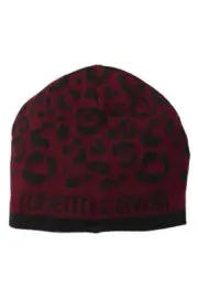 NWT Roberto Cavalli Printed Wool Blend Beanie $224