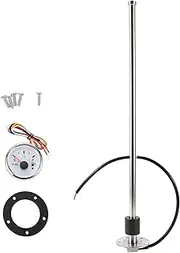 X AUTOHAUX 480mm Fuel Sending Unit and Gauge Kit 240-33 Ohms 18.9" Boat Fuel Tank Sending Unit Fuel Water Level Sensor and Fuel Gauge for Boat Car Truck RV