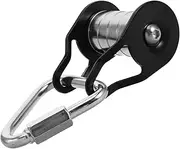 Generic 1 Set Zip Line Kit Zip Line Trolley Slackline Pulley Accessories Outdoor Rope Rescue Equipment Climbing Equipment Shoulder Pulley Climbing Pulleys for Rope Black Iron