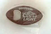Coors Light Football Bottle Opener Brown Flat Fits Nice In Back Pocket NEW