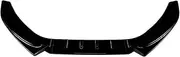 Front Bumper Lip Spoiler Diffuser Splitters Body Kit Aprons Cover Guard Trim Compatible for Audi A5 S5 8T Sline 2012 2013 2014 2015 2016(Glossy Black)