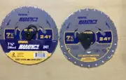 IRWIN 7-1/4" 24T Tungsten Carbide Steel Circular Saw Frame Blades lot of 4