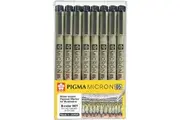 Sakura Pigma Micron, 05 Line Drawing Pens, Set of 8, Assorted Colours