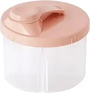Detachable Milk Powder Box with Lightweight On Go Moms Four Compartment Portable Moisture-Proof Sealed Can ABS, Pink