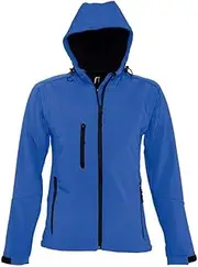 [SOL'S] SOLS Womens/Ladies Replay Hooded Soft Shell Jacket (Breathable, Windproof And Water Resistant) (UK Size: XL) (Royal Blue)