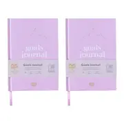 2x Spirax Platinum Inspo A5 100gsm Paper Hardcover Journal 192 Page Goals