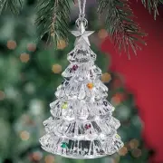 Lenox Ornament - Full Lead Crystal w/Jewels & Sterling Star-NEW-Xmas Tree