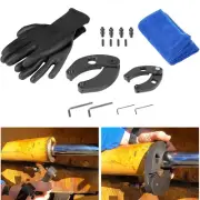 1266 & 7463 Adjustable Gland Nut Wrench Hydraulic Cylinder Spanner W/Gloves Pins