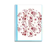 mas Red White Decoration Pattern Book Sheet Protectors Portfolio Binder Folder