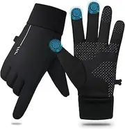 Winter Running Gloves for Men Women - MixcMax Anti-Slip Touch Screen Gloves Lightweight Cold Weather Warm Sports Gloves