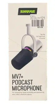 SHURE MV7+ GEN2 Podcast Dynamic Microphone. Podcasting.