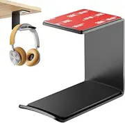 Yocice Headphone Stand Hanger,Headset Holder Mount,Hook Aluminum with Strong Adhesive Tape and CC05 Cable Clips 5pcs for Headphones -Black,HH02