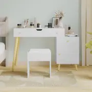 Advwin Dressing Table Stool Set Vanity Desk with Flip Top Mirror