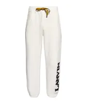 Lanvin X Future Logo Embroidered Drawstring Pants XL,L White