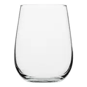 6pc Porto Harvest Soda Lime Glass Stemless Wine Glass Tumbler Set 430ml Clear
