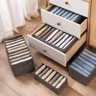 Closet Organization Storage Box Portable Foldable Clothing with Grids Design