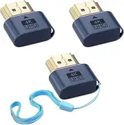 Duttek HDMI Dummy Plug 4K, Virtual Monitor Display Emulator, Headless Display Adapter with Perforated Design,Supports up to 4k@60Hz,1080@120Hz 3 Pack