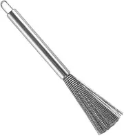 Kitchen Brush, Pan Scrubber, Steel Scrubbers for Cleaning Dishes,Wok Brush, Steel Wool Scrubber with Handle, Steel Scrubber Brush for Pots Skillets Ovens Grills