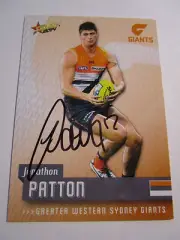 GWS - Jonathan Patton signed 2014 Select Australia Common Card + COA