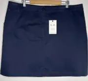 RM Williams Size 22 Amity Knee Length Skirt Navy Blue Cotton Classic Work Casual