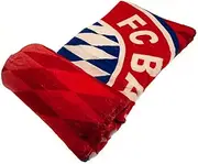 FC Bayern Munich Fleece Crest Blanket (UK Size: 170cm x 130cm) (Red/White/Blue)