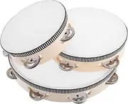 TEMPNAP 3pcs Wooden Hand Tambourine Boys and Girls Musical Instruments Preschool Percussion Toys for Toddlers