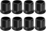 LT Easiyl Pack of 8 Pcs Internal Diameter 25mm Rubber Feet Ferrule Caps Stoppers Suitable for Furniture Legs Ladders Tables and Chair Legs (Black)