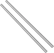 Swpeet 2Pcs 1/4 Inch Stainless Steel Solid Round Rod Lathe Bar Stock Kit, Diameter 5mm Length 356mm, Perfect for Various Shaft, Miniature Axle, Model Plane, Model Ship, Model Cars (6.35mm×356mm)