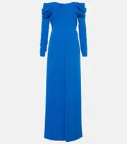 [Costarellos] Costarellos Jordana gathered crêpe jumpsuit AU 16 blue