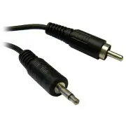 6ft RCA Male to 3.5mm Mono Male, Black, 6ft 10A1-07106