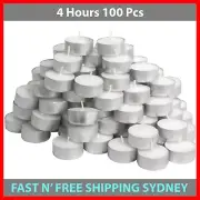Tea Light Candles 4 Hour 100pcs Bulk Tealight Candle Tea Lights Tealights White
