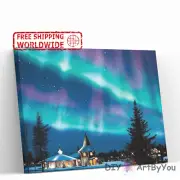 Paint By Numbers Kit Aurora Abstract Beginner Oil Wall Acrylic Decor Art Home