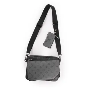 LV Monogram TRIO 三合一郵差包(黑灰色) M69443