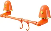 BLBMTCBCAG Wall Hanging Shoe Rack Self Adhesive Wall Mounted Brackets with 2 Hooks Portable Door Shoe Shelf Practical Slippers Holder Towel Rack(Orange,Long)